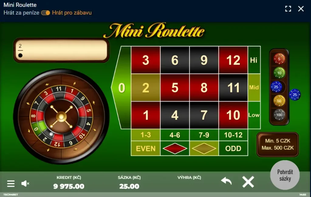 Mini Roulette Demo na Chance